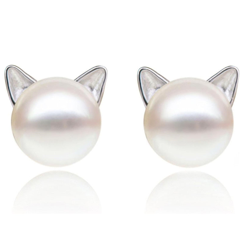 Fashion Cat Ear Pearl Necklace