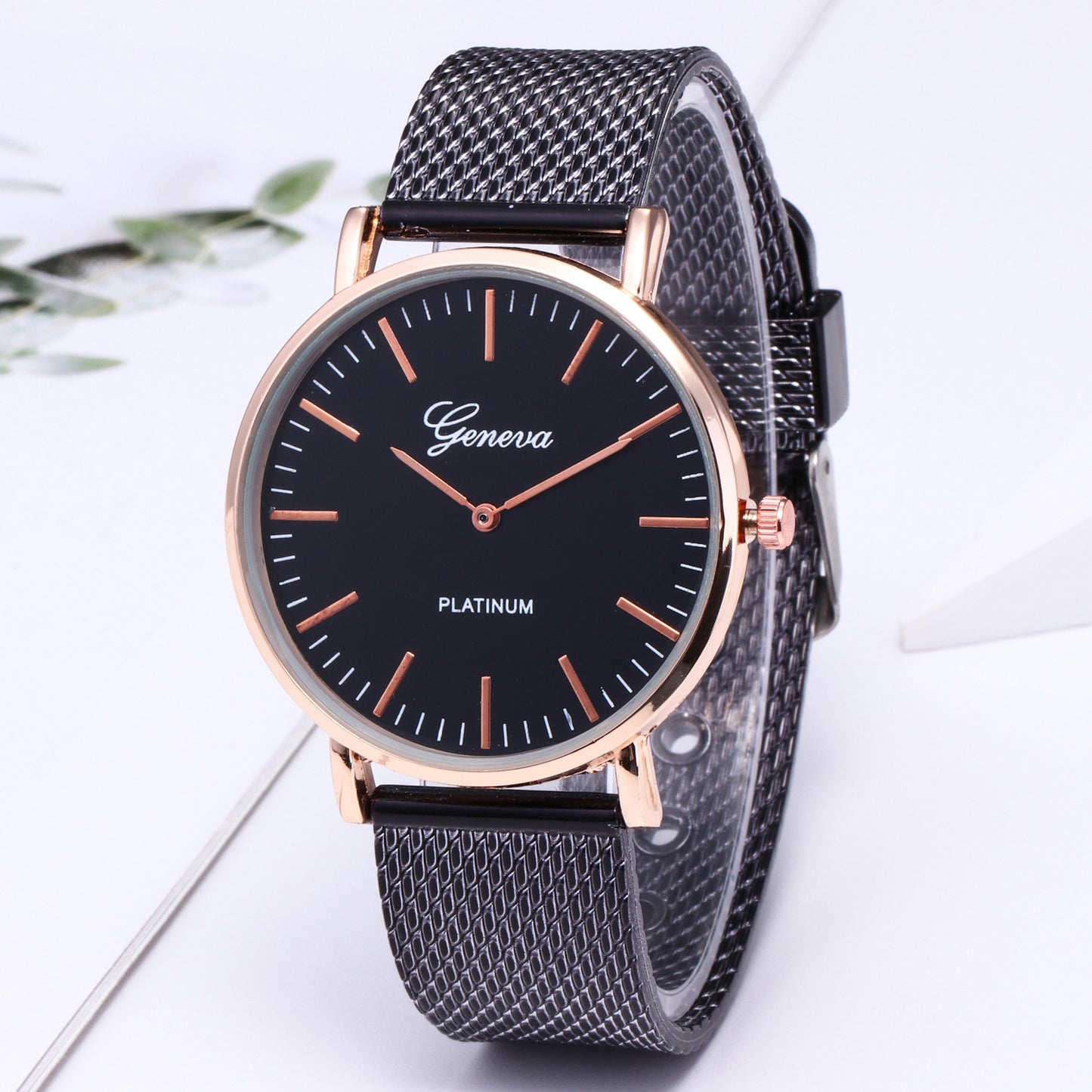 Mesh belt women's watch