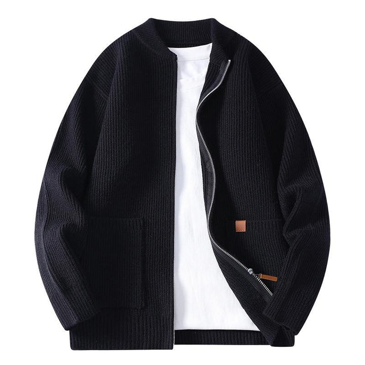 Men’s Autumn & Winter Casual Cardigan Sweater – Loose Fit Long Sleeve Knit Jacket