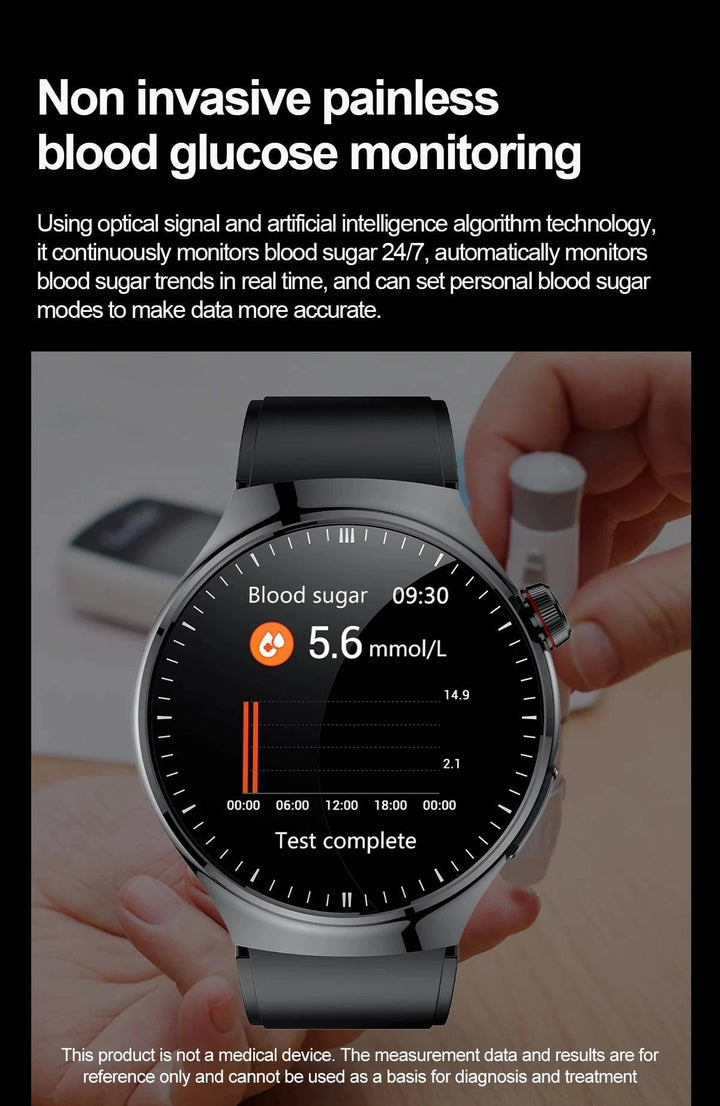 2025 Medical Grade Smartwatch - Uric Acid, Blood Glucose, ECG, Heart Rate & Blood Pressure Health Monitor by Luxe Ahmar – Available at LUXE AHMAR