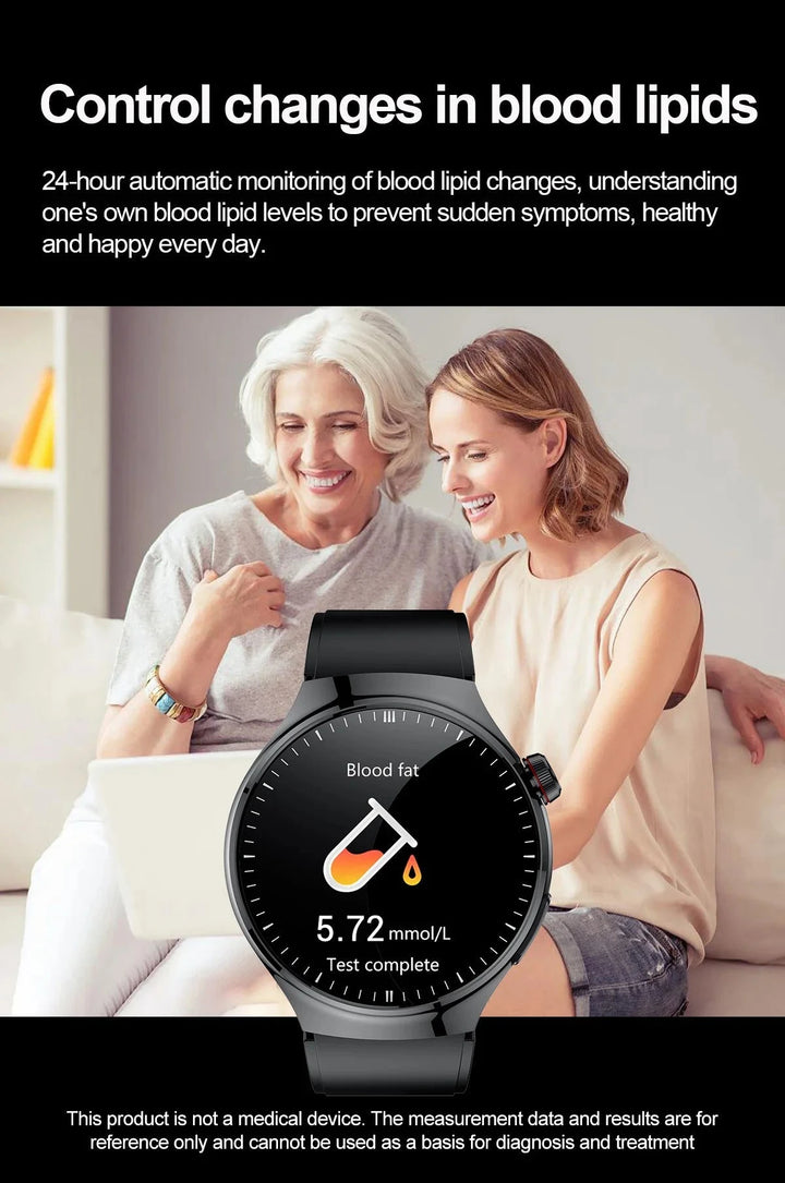 2025 Medical Grade Smartwatch - Uric Acid, Blood Glucose, ECG, Heart Rate & Blood Pressure Health Monitor by Luxe Ahmar – Available at LUXE AHMAR
