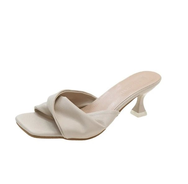 2025 Sexy Pointed Toe Mule High Heels – Women’s Slip - On Slides, Mixed Color Fashion Summer Party Sandal Shoes by Luxe Ahmar – Available at LUXE AHMAR