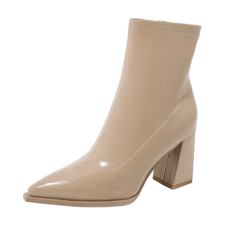 2025 Women’s Pointed Toe Solid Color Boots - Versatile & Comfortable Workplace Banquet Footwear by Luxe Ahmar – Available at LUXE AHMAR