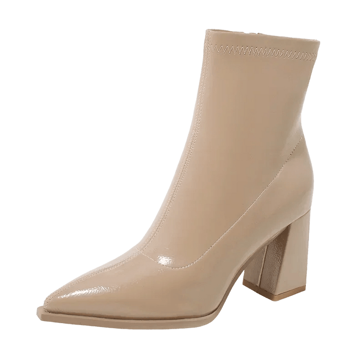 2025 Women’s Pointed Toe Solid Color Boots - Versatile & Comfortable Workplace Banquet Footwear by Luxe Ahmar – Available at LUXE AHMAR
