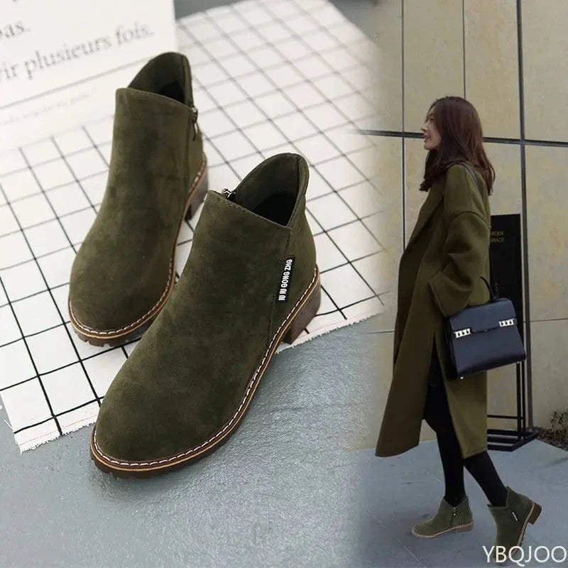 2025 Women’s Thick Sole Platform Ankle Boots - Comfortable Plus Size Snow Boots by Luxe Ahmar – Available at LUXE AHMAR