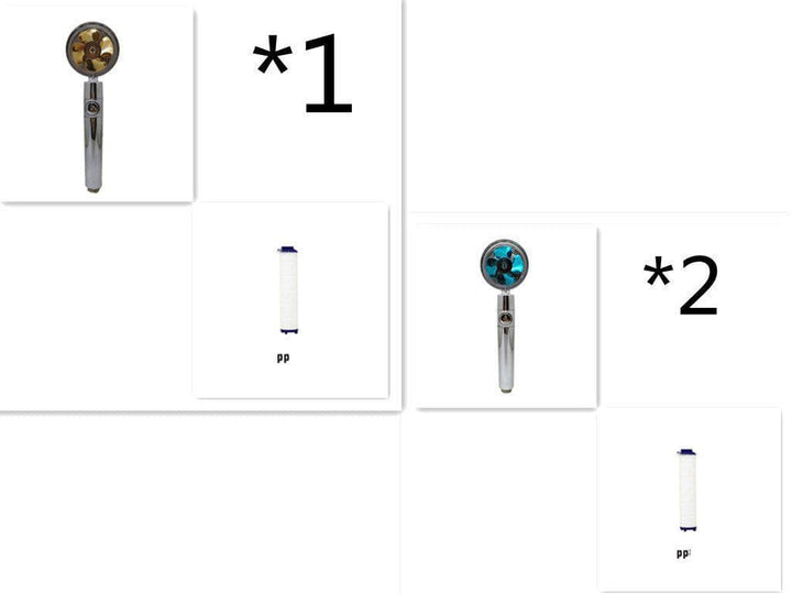 360° Rotating High - Pressure Water - Saving Shower Head with Built - in Fan – ABS Rain Spray Nozzle by LUXE AHMAR – Available at LUXE AHMAR