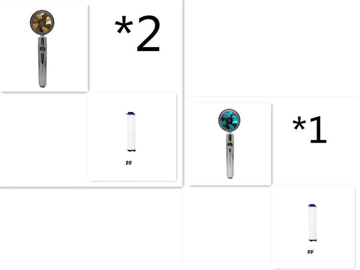 360° Rotating High - Pressure Water - Saving Shower Head with Built - in Fan – ABS Rain Spray Nozzle by LUXE AHMAR – Available at LUXE AHMAR