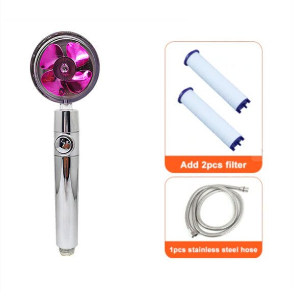 360° Rotating High - Pressure Water - Saving Shower Head with Built - in Fan – ABS Rain Spray Nozzle by LUXE AHMAR – Available at LUXE AHMAR