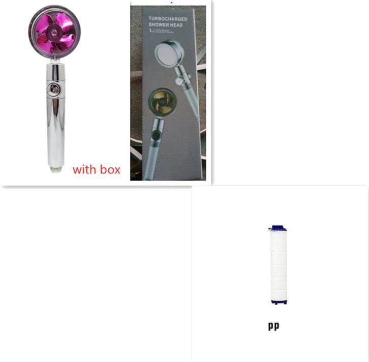 360° Rotating High - Pressure Water - Saving Shower Head with Built - in Fan – ABS Rain Spray Nozzle by LUXE AHMAR – Available at LUXE AHMAR