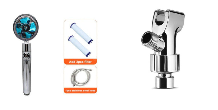 360° Rotating High - Pressure Water - Saving Shower Head with Built - in Fan – ABS Rain Spray Nozzle by LUXE AHMAR – Available at LUXE AHMAR