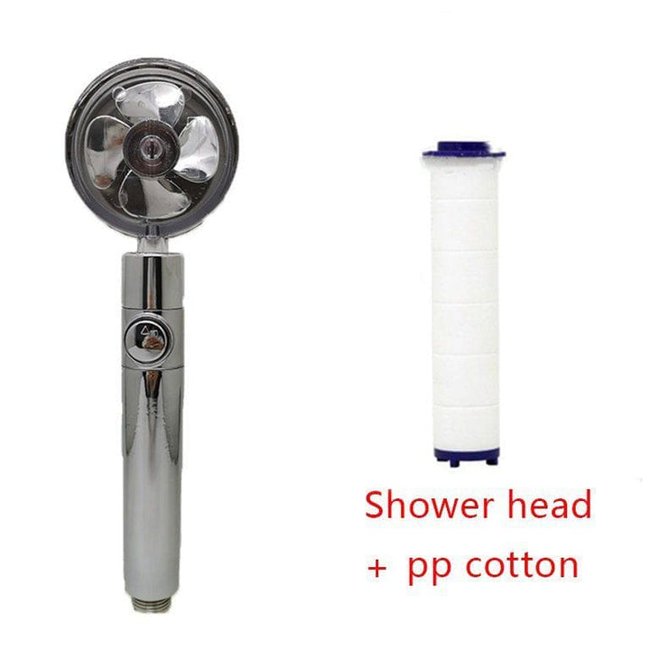 360° Rotating High - Pressure Water - Saving Shower Head with Built - in Fan – ABS Rain Spray Nozzle by LUXE AHMAR – Available at LUXE AHMAR
