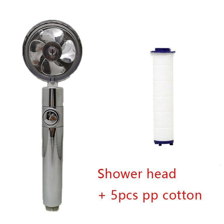 360° Rotating High - Pressure Water - Saving Shower Head with Built - in Fan – ABS Rain Spray Nozzle by LUXE AHMAR – Available at LUXE AHMAR