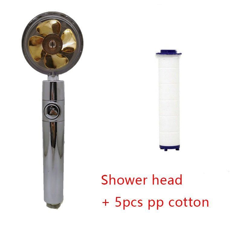 360° Rotating High - Pressure Water - Saving Shower Head with Built - in Fan – ABS Rain Spray Nozzle by LUXE AHMAR – Available at LUXE AHMAR