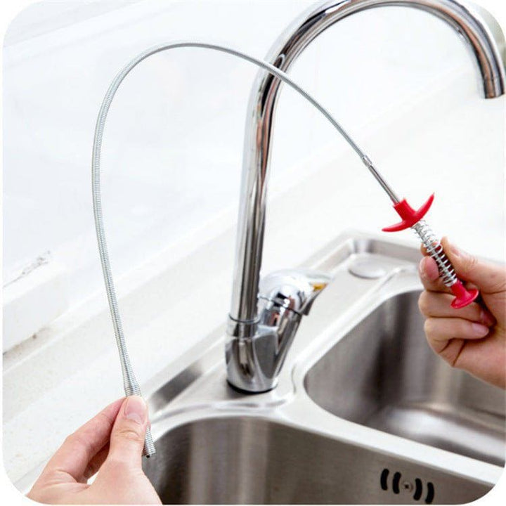 60CM Flexible Sewer Dredger Spring Pipe Cleaner – Drain Clog Remover Hair Catcher Tool for Kitchen & Bathroom Sink by LUXE AHMAR – Available at LUXE AHMAR