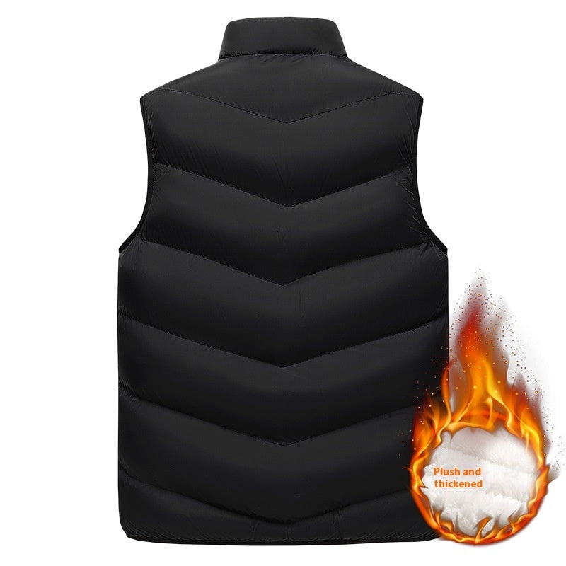 Men's Autumn And Winter Warm Outdoor Lamb Wool Vest