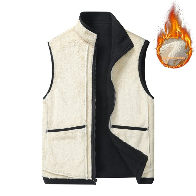 Spring And Autumn Lambswool Vest Men's Thermal Vest