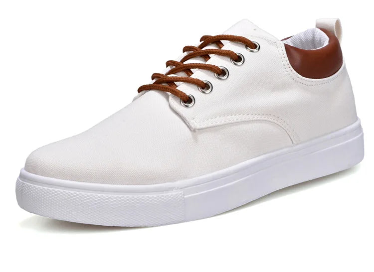 Men's Black Canvas Sneakers – Lace-Up Classic Casual Shoes | Spring 2024 Collection