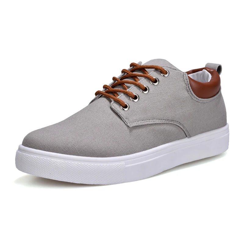 Men's Black Canvas Sneakers – Lace-Up Classic Casual Shoes | Spring 2024 Collection