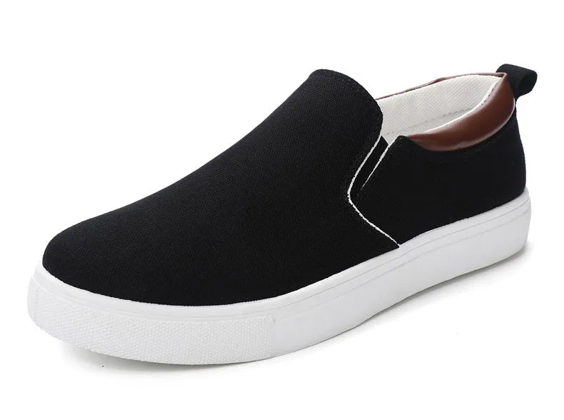 Men's Black Canvas Sneakers – Lace-Up Classic Casual Shoes | Spring 2024 Collection