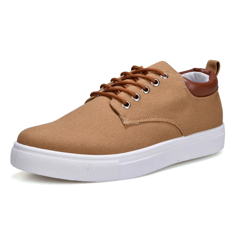 Men's Black Canvas Sneakers – Lace-Up Classic Casual Shoes | Spring 2024 Collection