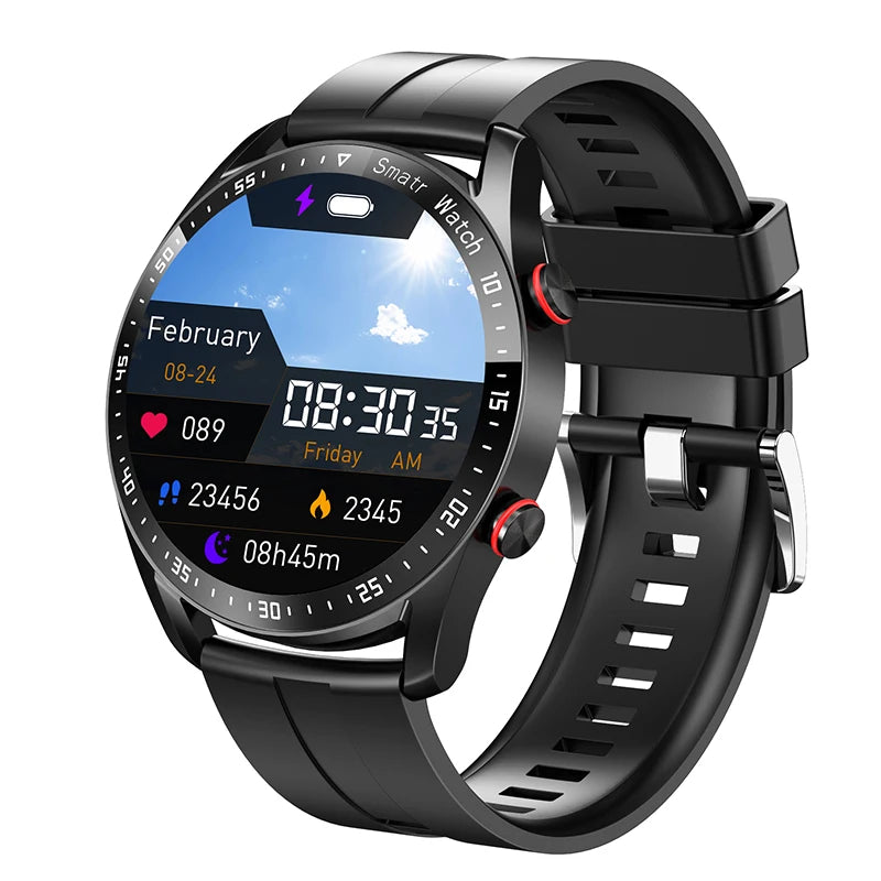 ChiBear 1.28'' Round Smartwatch for Android & iOS - Fitness Tracker, Bluetooth Call, Stylish Steel Band