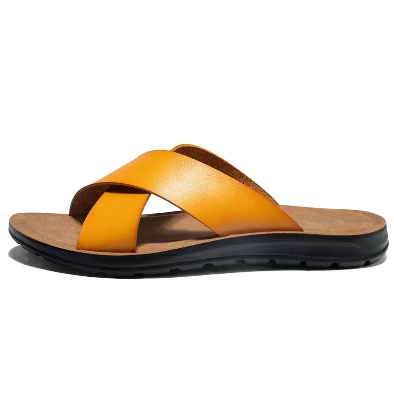 Men's Large Size Summer Slippers – Non-Slip Casual Beach Sandals & Comfortable Flat Shoes