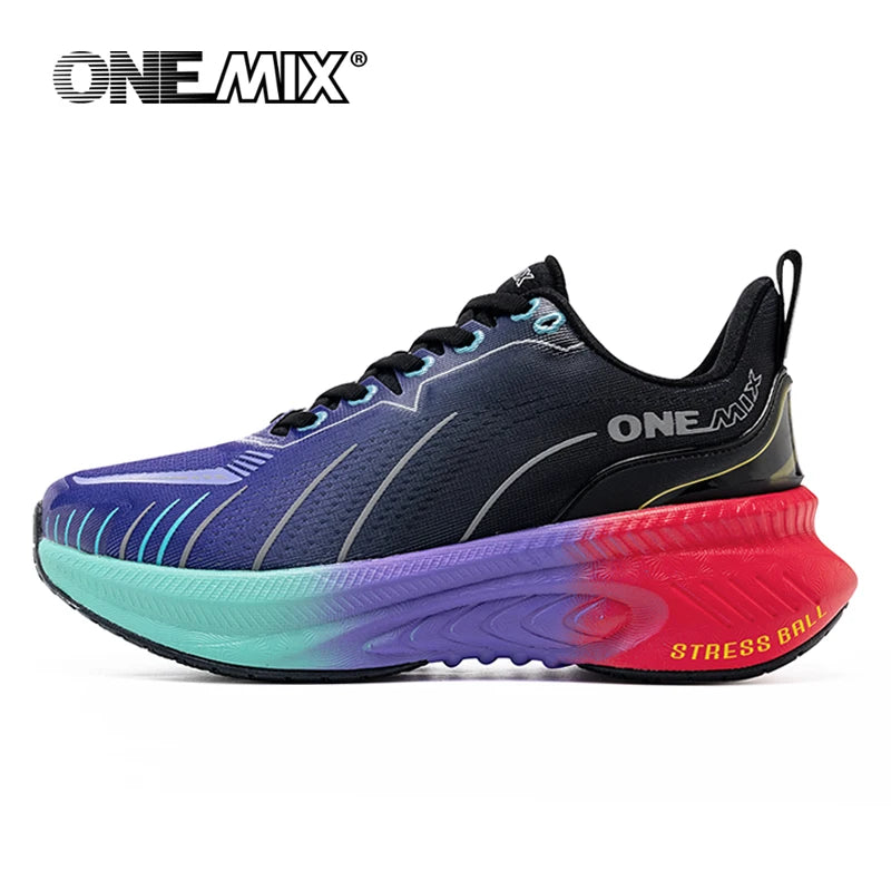 ONEMIX Cushioning Running Shoes for Men – Heavy-Duty Lace-Up Sports Sneakers, Non-Slip & Outdoor Athletic Shoes for Women