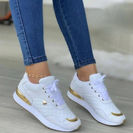 Women’s Lace-Up Sneakers – Breathable Comfortable Walking & Running Shoes