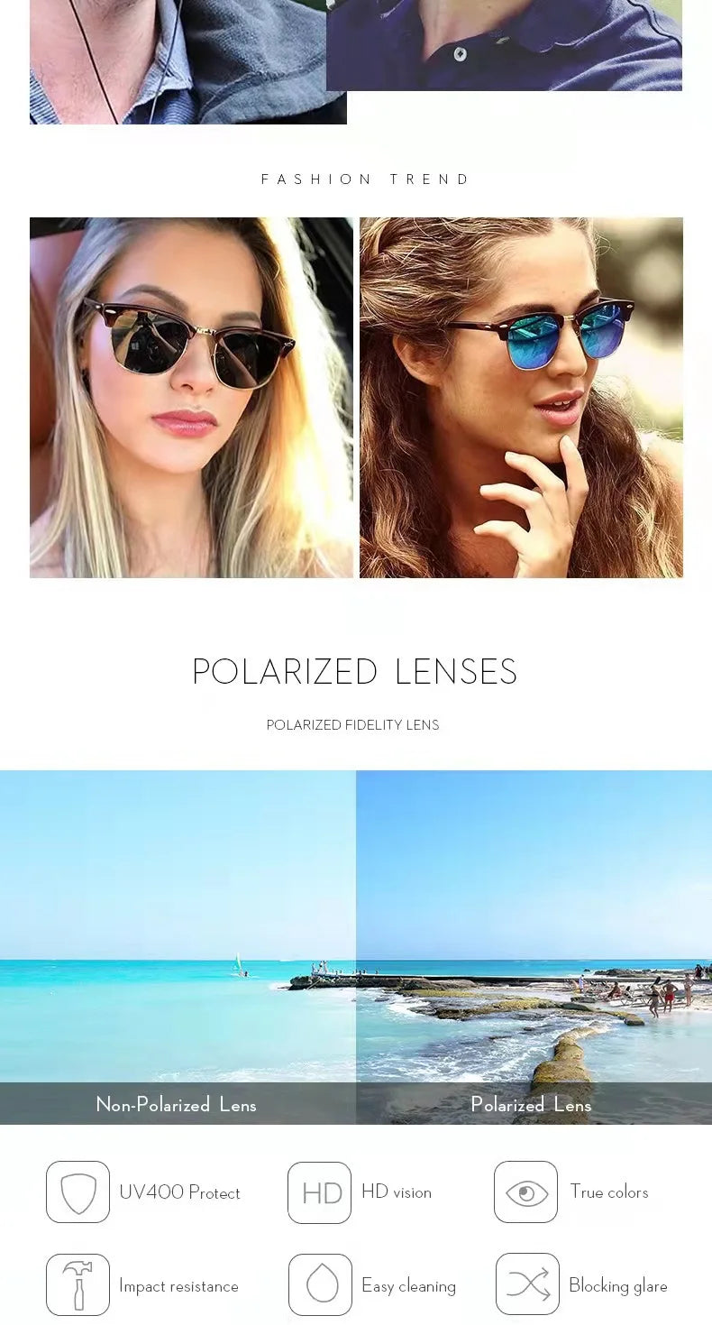 Vintage Sunglasses for Men Women Sunglasses Designer Luxury Sunglasses Sunscreen Fishing Outdoor Oval Shape Uv400 Polarized Lens