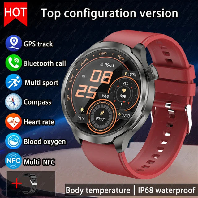 HUAWEI Outdoor Sports Smartwatch for Men – 1.85" AMOLED Screen, NFC, GPS, Heart Rate Monitor, Waterproof, Bluetooth Call