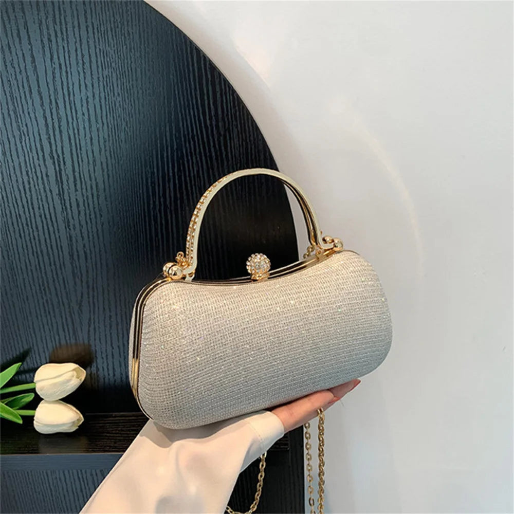 Luxury Small Shoulder & Crossbody Bags for Women - Shiny Party Evening Handbags, Travel Clutch, and Dinner Bag