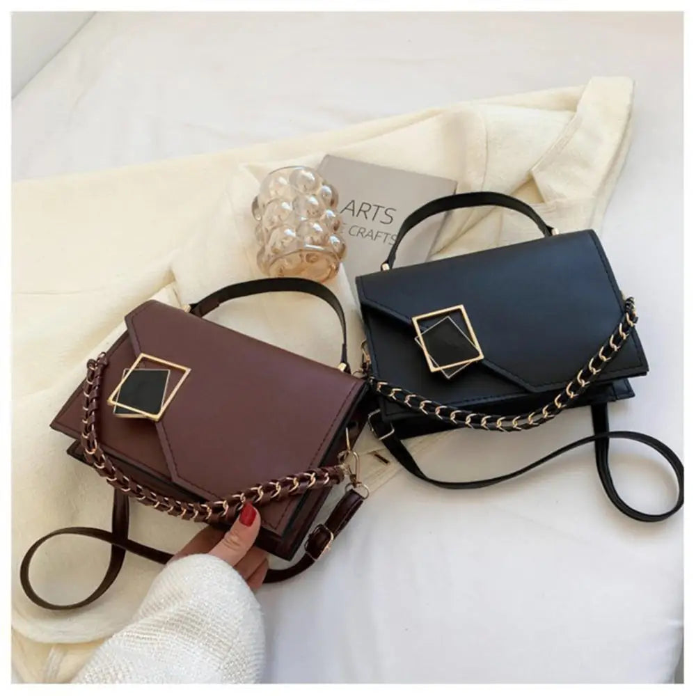 Luxury Designer Retro Women's Shoulder Bag - Chain Messenger Flap Crossbody Small Square Handbag