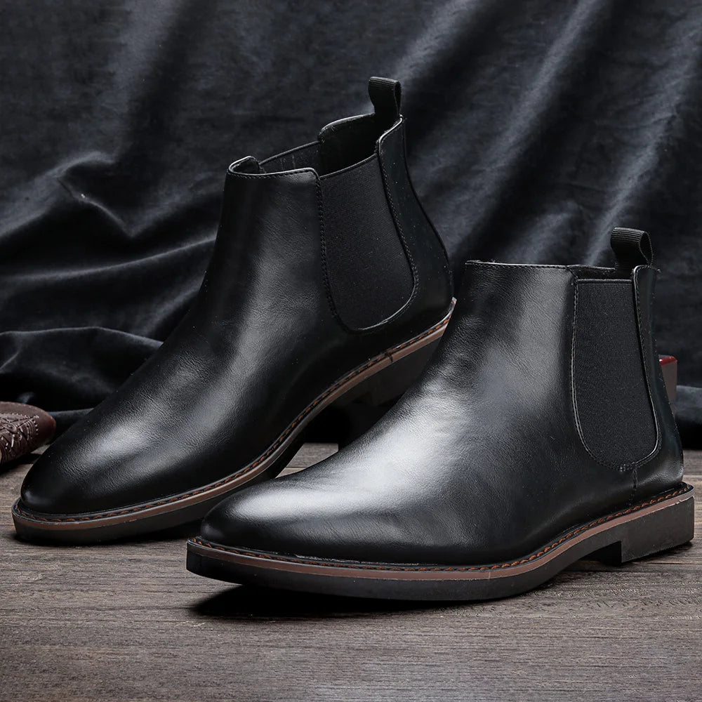 Men’s 2025 Brand Chelsea Boots – Comfortable Fashion Leather Boots, Sizes 40-46