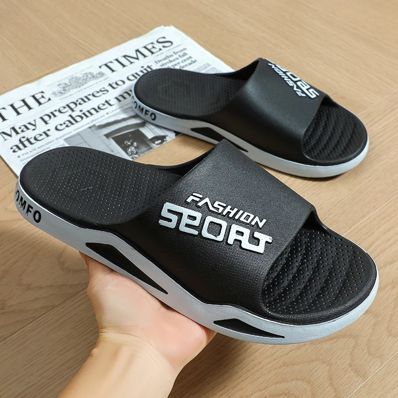 Men's Non-Skid Summer Slippers – Trendy Indoor & Outdoor Bathroom Sandals