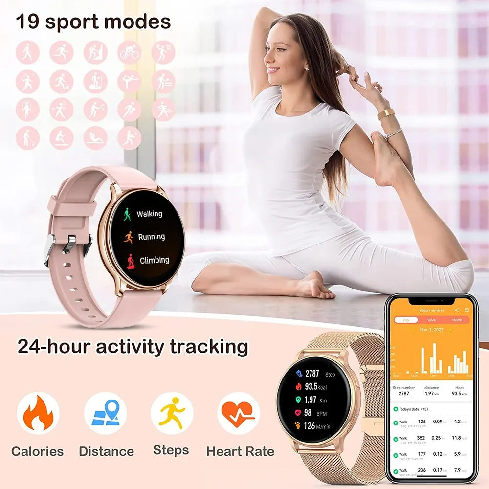 MEVADEN Y22 Smartwatch with Bluetooth Calls, Fitness Tracker & Custom Dials