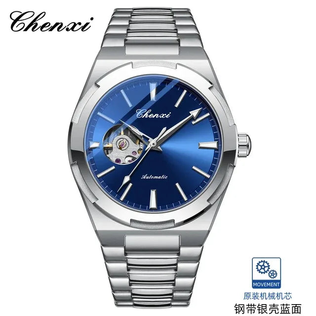 CHENXI 8856 Men's Automatic Movement Mechanical Watch – Hollow Skeleton Design, Waterproof, Business Style Relógios Masculino