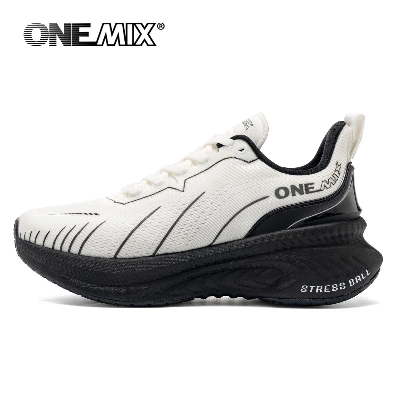 ONEMIX Cushioning Running Shoes for Men – Heavy-Duty Lace-Up Sports Sneakers, Non-Slip & Outdoor Athletic Shoes for Women