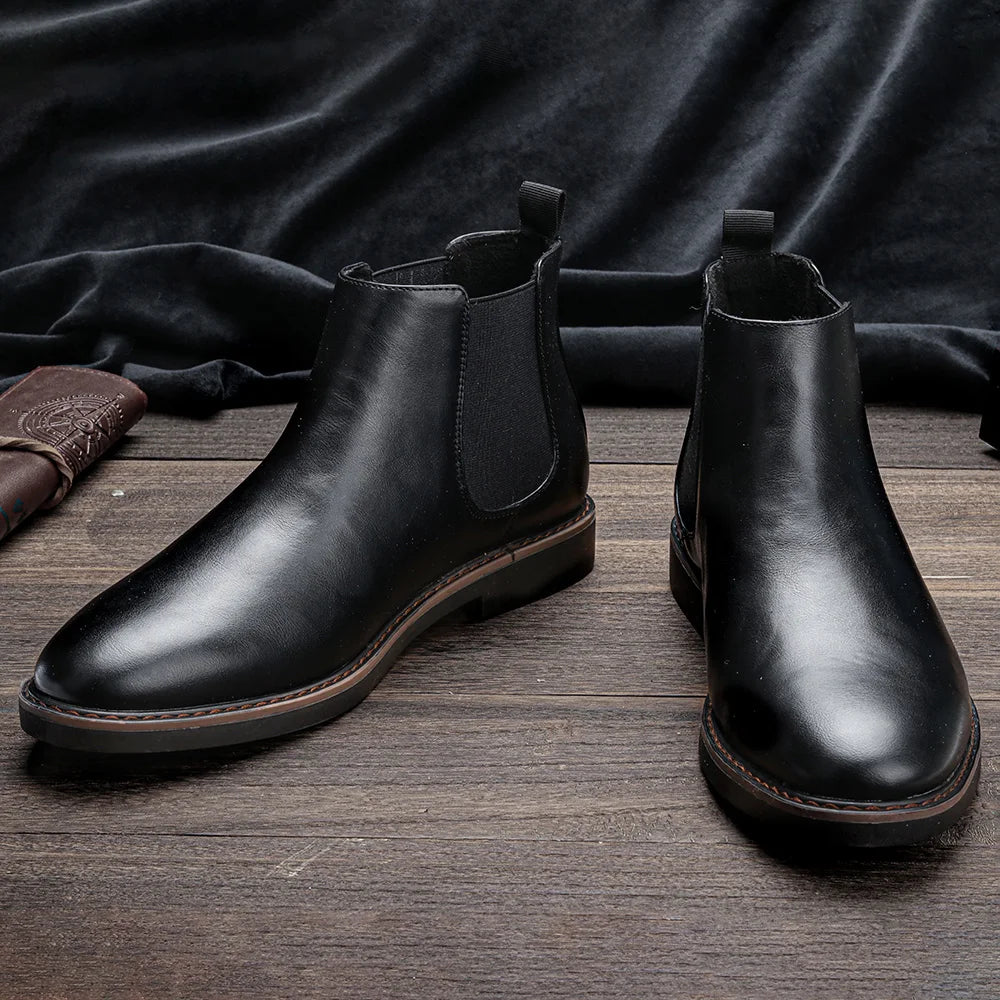 Men’s 2025 Brand Chelsea Boots – Comfortable Fashion Leather Boots, Sizes 40-46