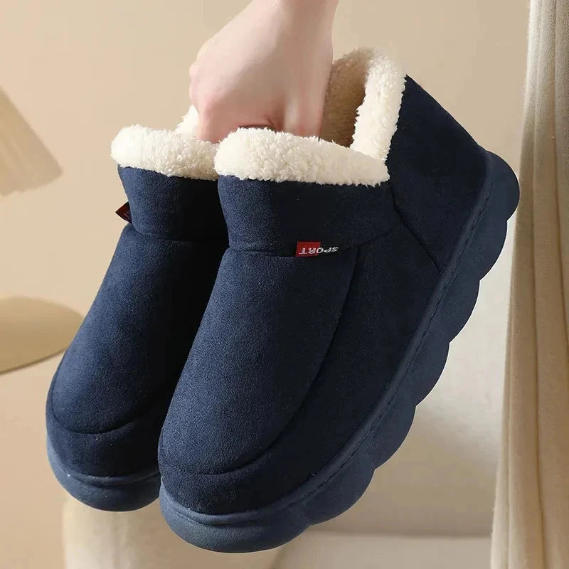 Bebealy Winter Men’s & Women’s Plush Slippers – Cozy Non-Slip Indoor & Outdoor Fur Shoes