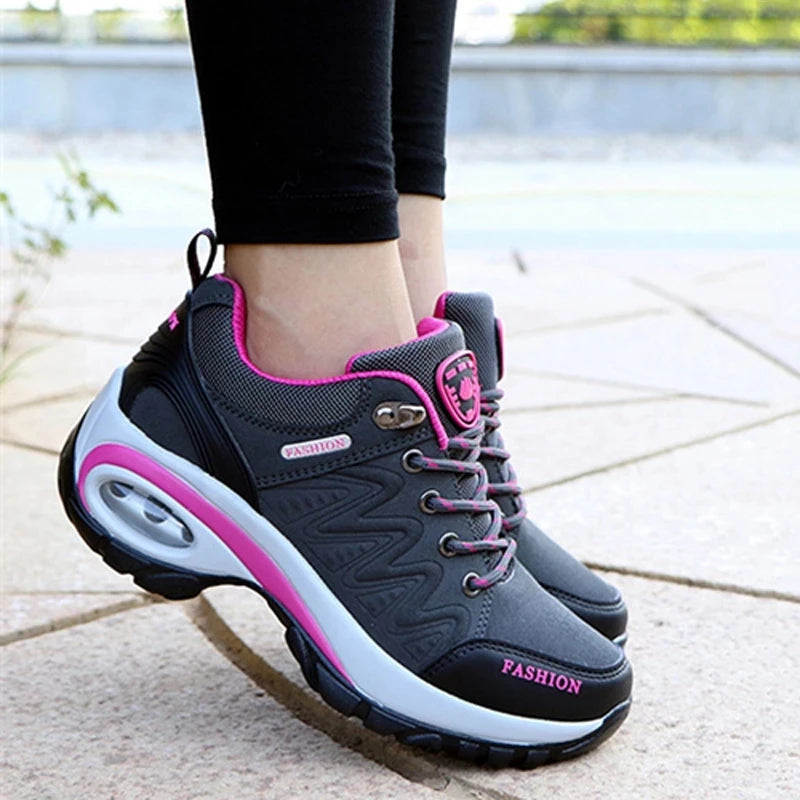 Women's Platform Sneakers – Non-Slip Casual Sports Shoes for Outdoor Hiking