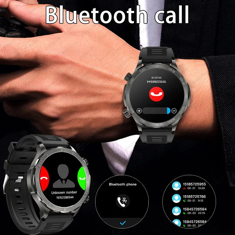 2025 New Bluetooth Call Smart Watch for Men – 1.53" AMOLED HD Screen, Heart Rate Monitor, NFC, GPS, IP68 Waterproof, Sports Smartwatch