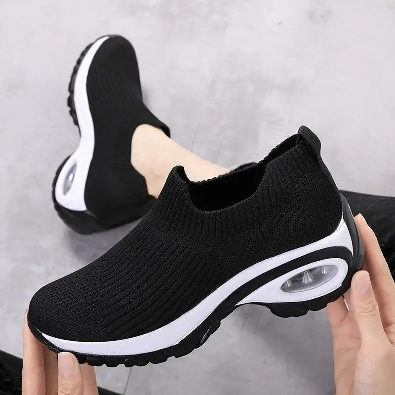 2025 Summer Women’s Wedge Platform Sneakers – Breathable Casual Sport Shoes