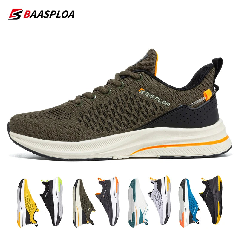 Baasploa Lightweight Men's Running Shoes 2023 – Designer Mesh Casual Sneakers for Outdoor Sports & Tennis