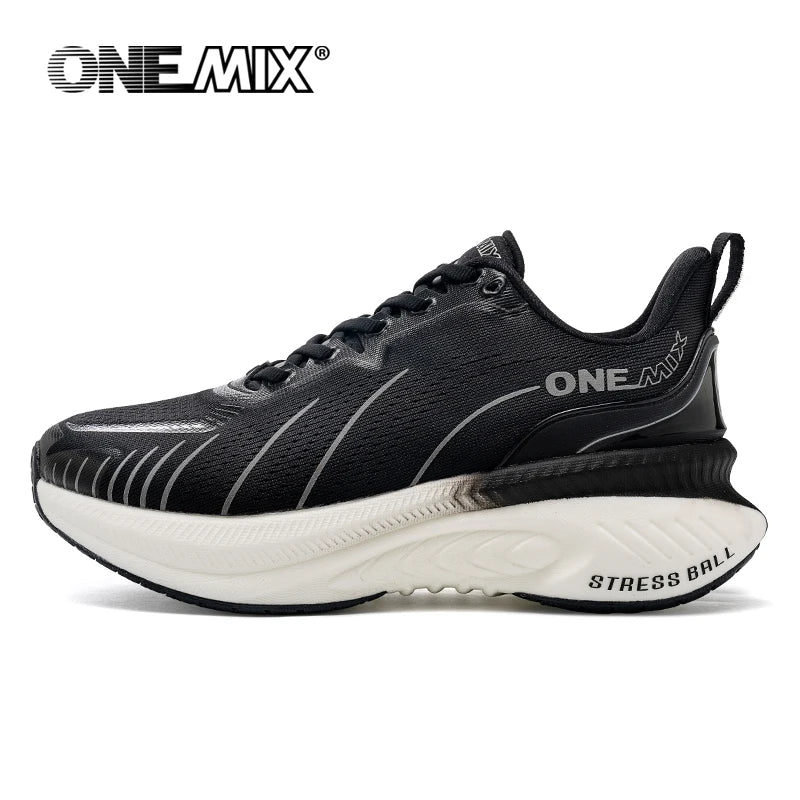 ONEMIX Cushioning Running Shoes for Men – Heavy-Duty Lace-Up Sports Sneakers, Non-Slip & Outdoor Athletic Shoes for Women