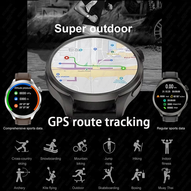 HUAWEI Outdoor Sports Smartwatch for Men – 1.85" AMOLED Screen, NFC, GPS, Heart Rate Monitor, Waterproof, Bluetooth Call