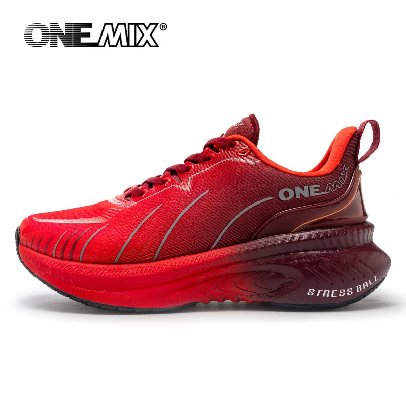 ONEMIX Cushioning Running Shoes for Men – Heavy-Duty Lace-Up Sports Sneakers, Non-Slip & Outdoor Athletic Shoes for Women