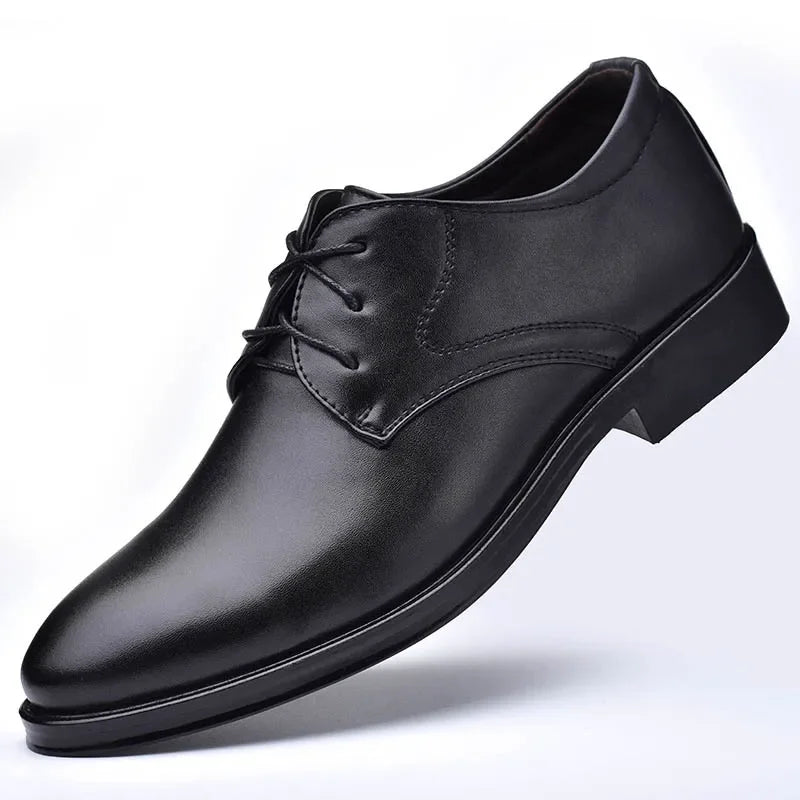 Men's Black Leather Oxfords – Formal Wedding, Party & Business Shoes for Men