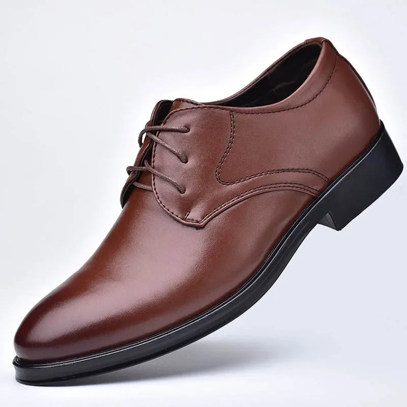 Men's Black Leather Oxfords – Formal Wedding, Party & Business Shoes for Men