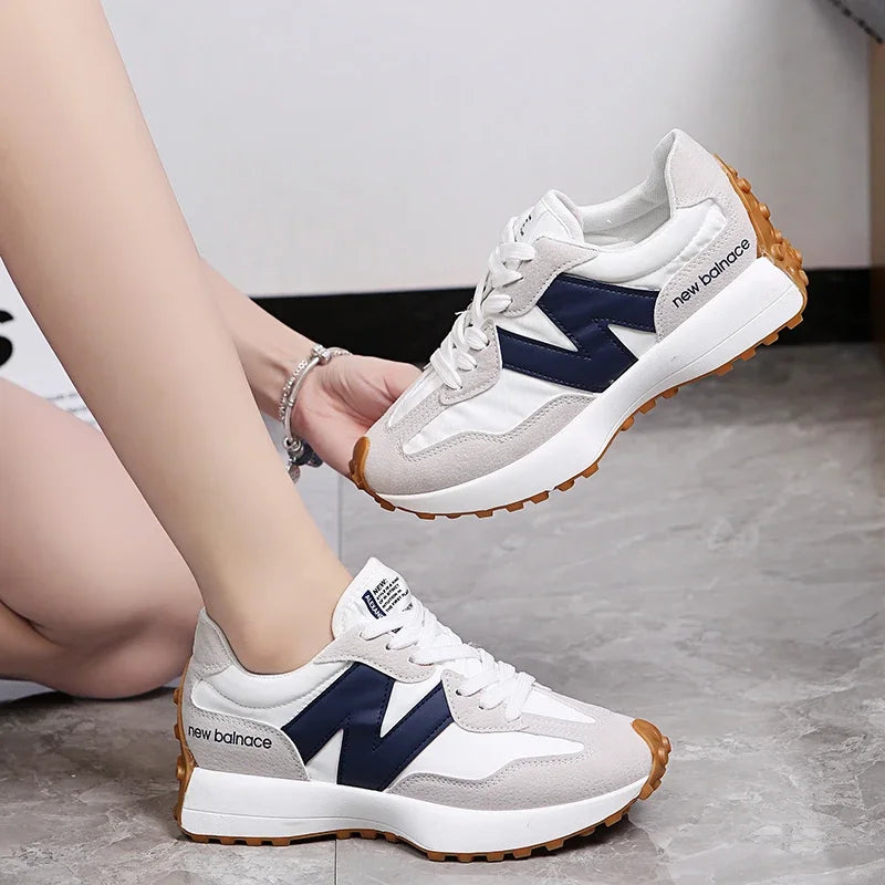 Women's Lace-Up Sneakers – New Fall Fashion Vulcanized Casual Shoes, Breathable Zapatos De Mujer