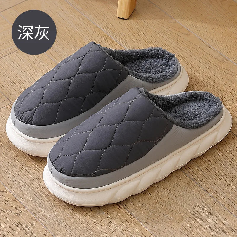 Bebealy Winter Men’s & Women’s Plush Slippers – Cozy Non-Slip Indoor & Outdoor Fur Shoes